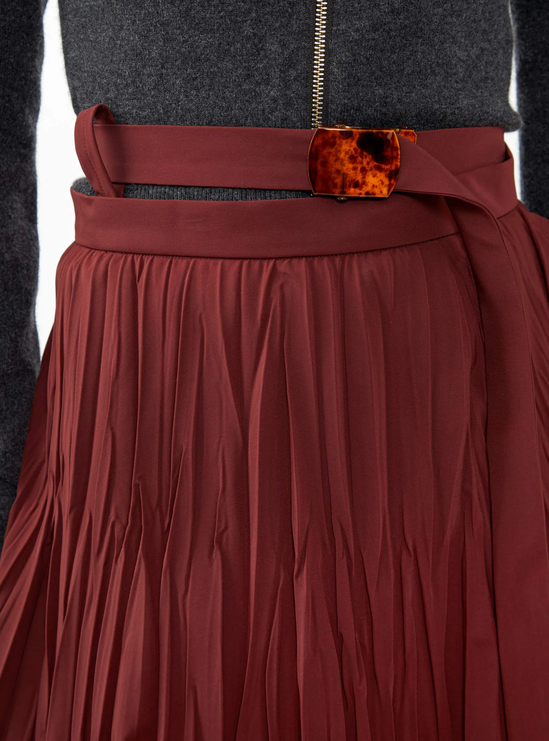 Satin Tricot Skirt Dark Red<TOGA ARCHIVES Fashion