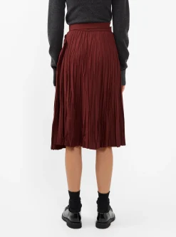 Satin Tricot Skirt Dark Red<TOGA ARCHIVES Fashion