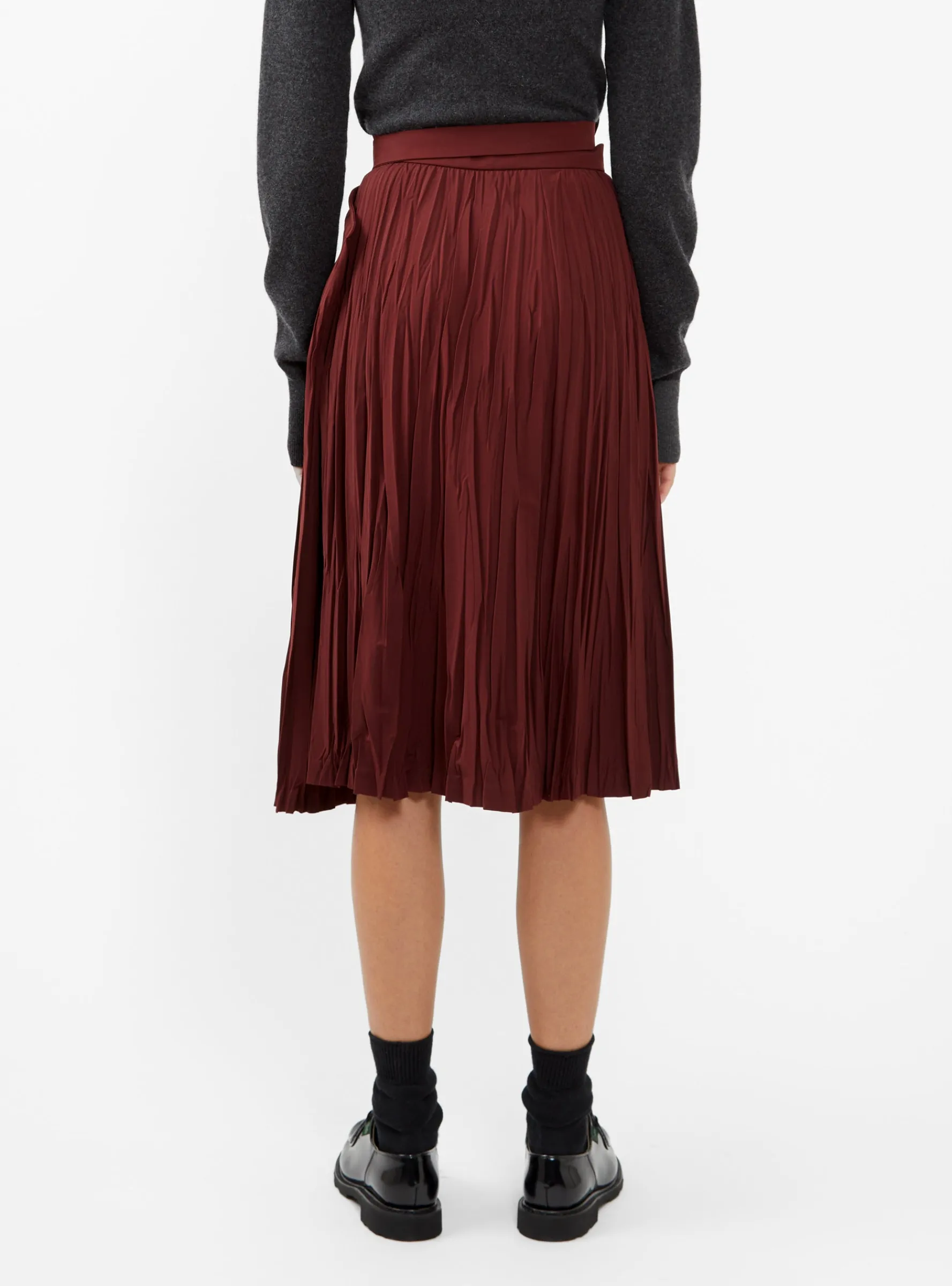 Satin Tricot Skirt Dark Red<TOGA ARCHIVES Fashion