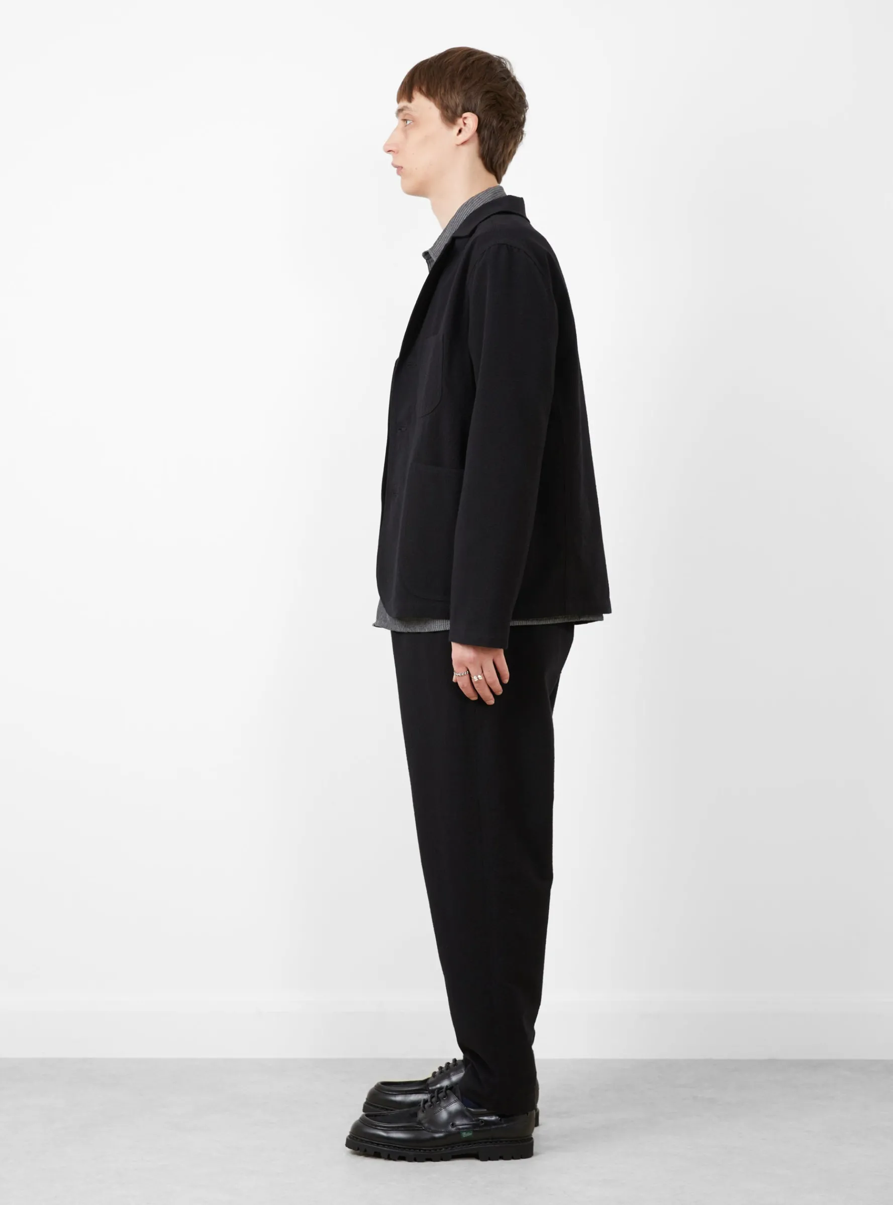 Scuttlers Wool Blend Seersucker Jacket Black<YMC Discount