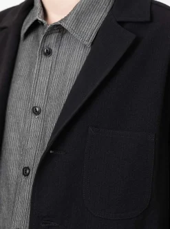 Scuttlers Wool Blend Seersucker Jacket Black<YMC Discount