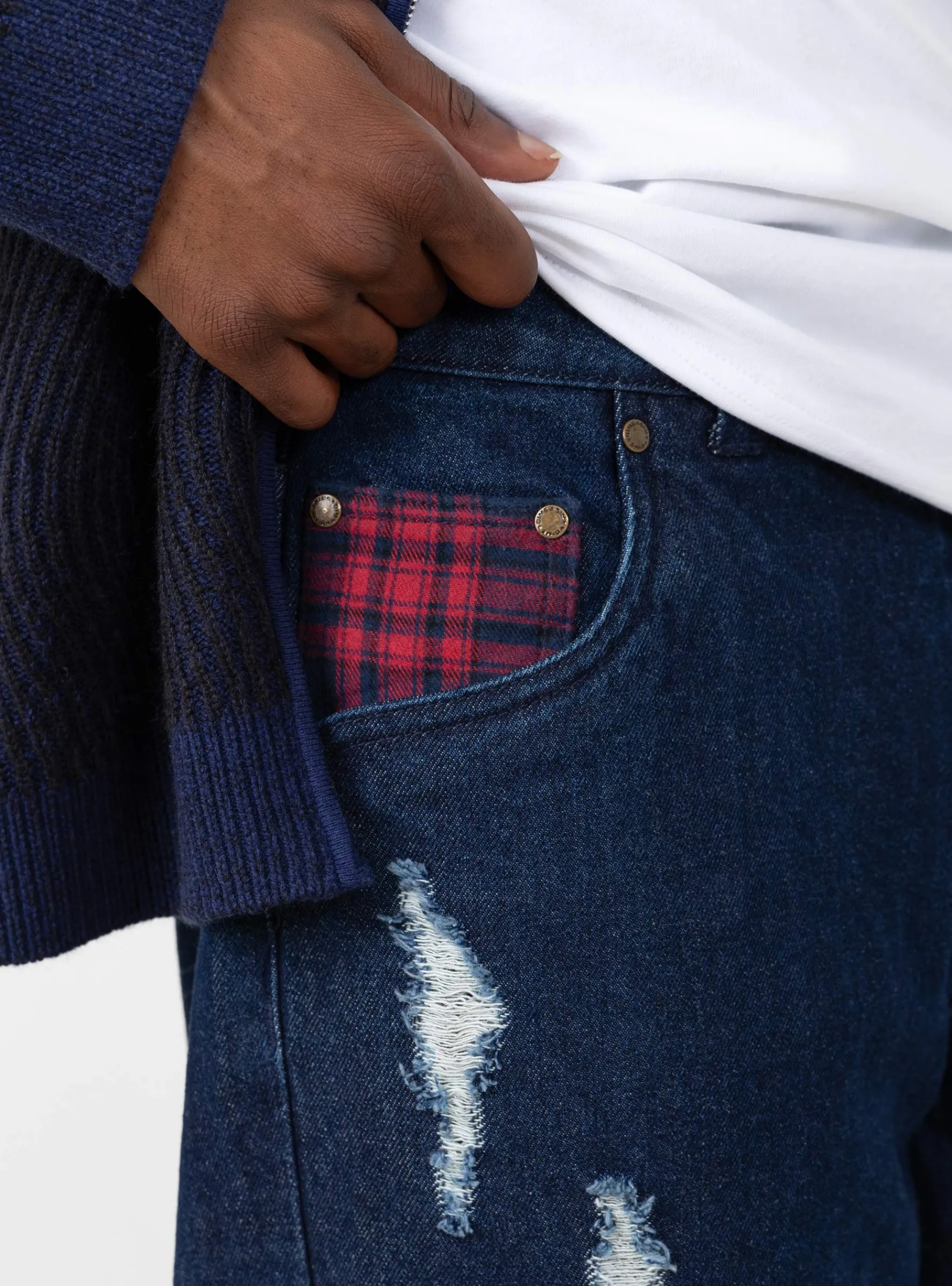 Secret Baggy Denim Pants Indigo<Dime Hot