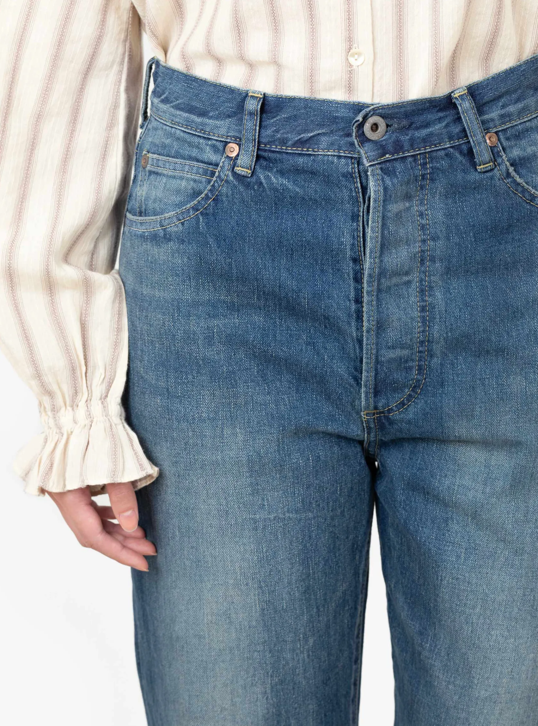 Selvedge Denim Monroe Cut Medium Wash<Chimala Fashion