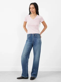 Selvedge Denim Straight Cut Dark Distress<Chimala Fashion