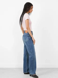 Selvedge Denim Straight Cut Dark Distress<Chimala Fashion