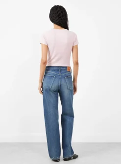 Selvedge Denim Straight Cut Dark Distress<Chimala Fashion