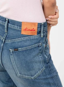 Selvedge Denim Straight Cut Dark Distress<Chimala Fashion