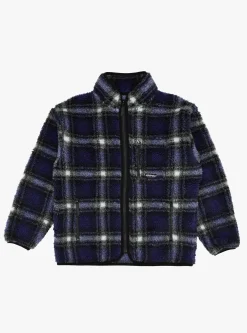 Shadow Plaid Sherpa Jacket Purple<Gramicci Clearance