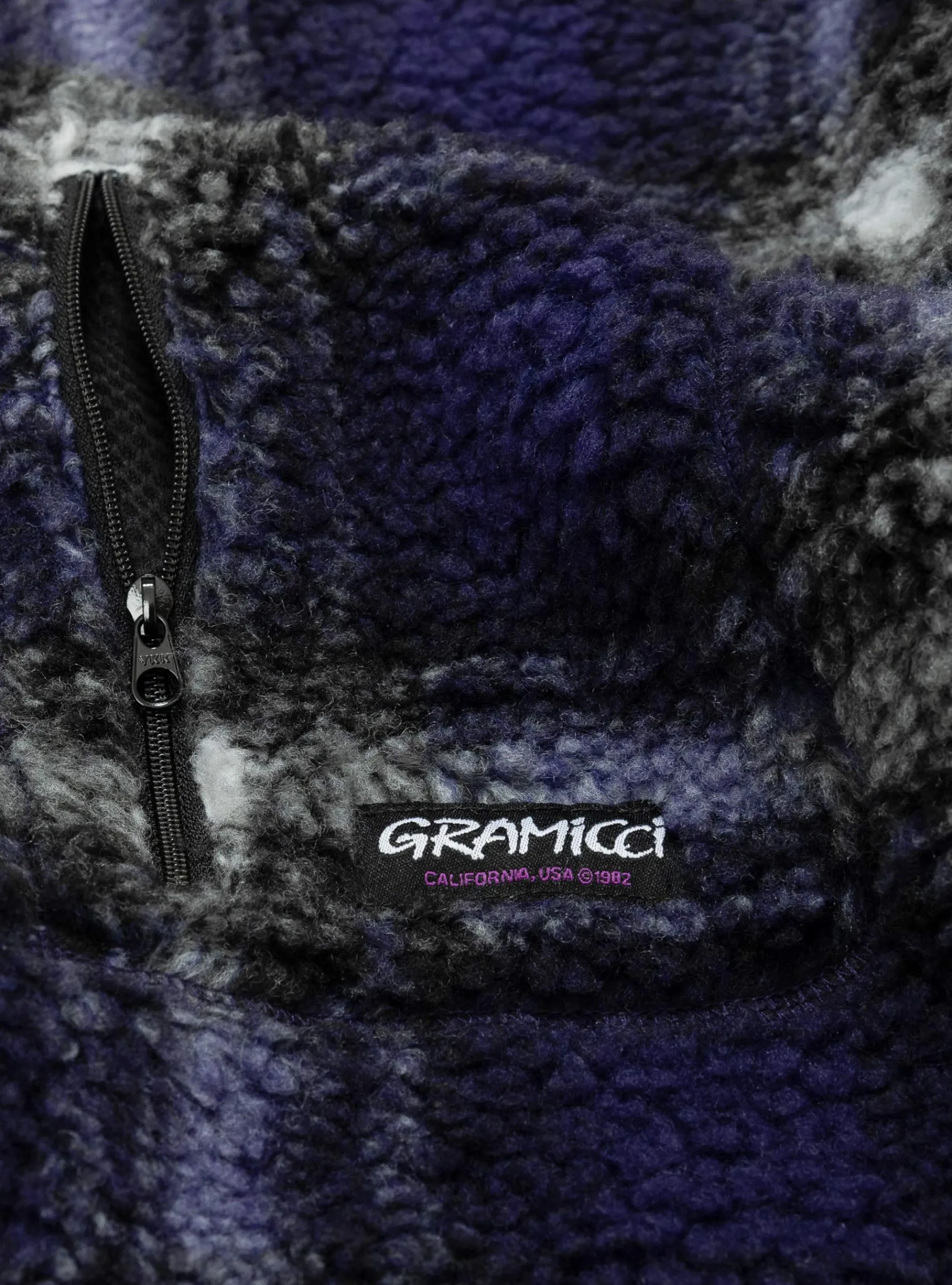 Shadow Plaid Sherpa Jacket Purple<Gramicci Clearance