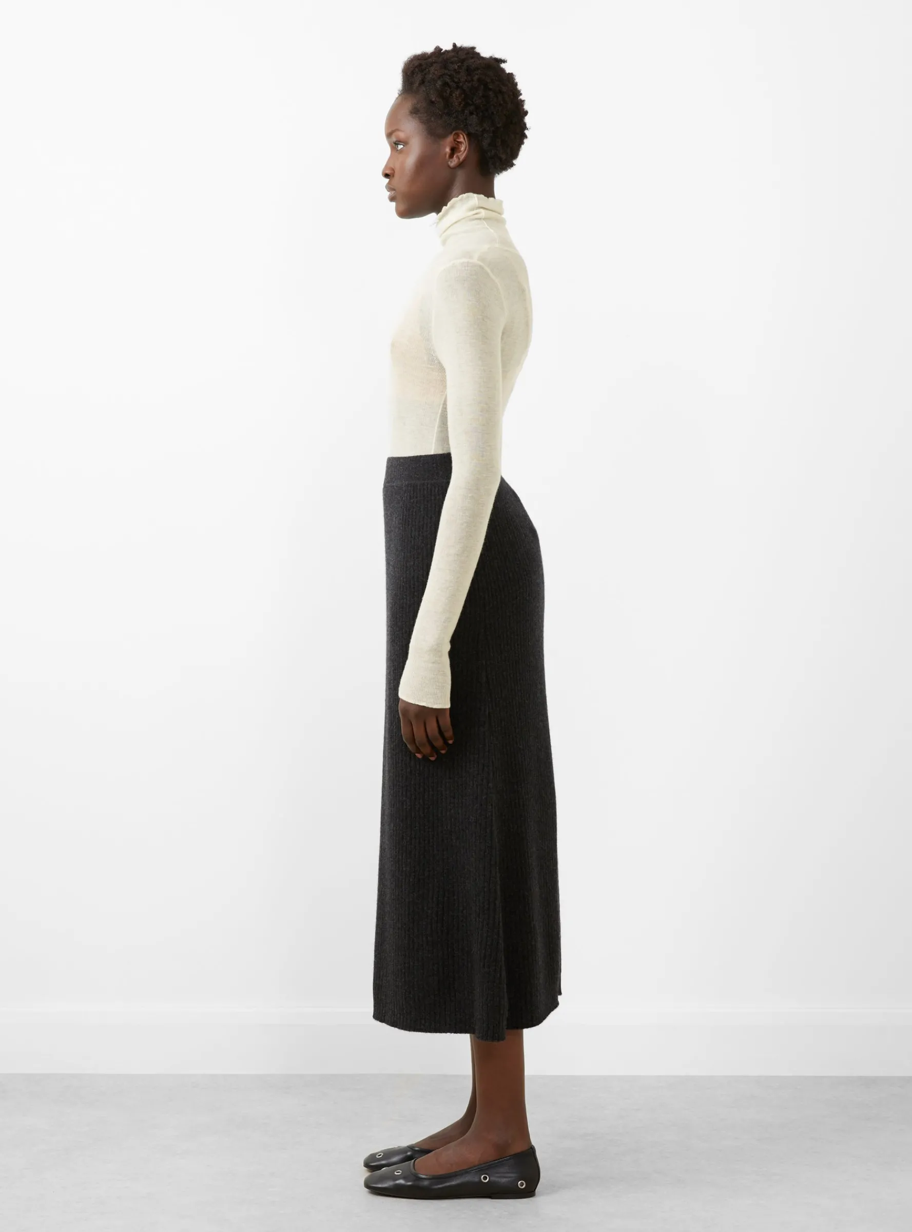Sheer Gauze Turtleneck Crema<Modern Weaving Hot