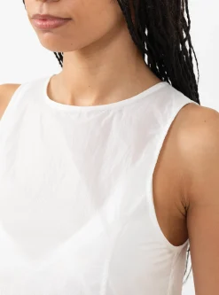 Sheer Volume Dress, White<AMOMENTO Discount