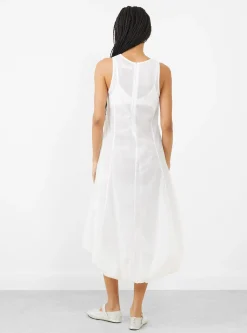 Sheer Volume Dress, White<AMOMENTO Discount