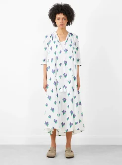 Sherazade Hand Woven Long Dress White<Mii Collection Fashion