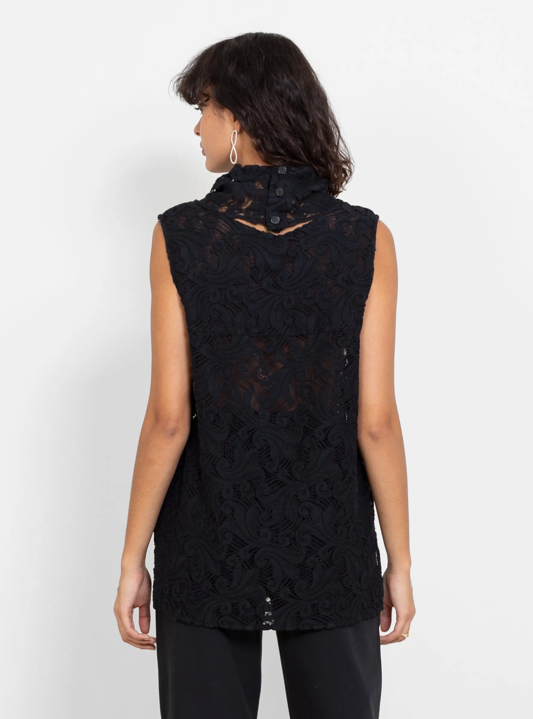 Sheridan Top Curly Lace Black<Rachel Comey Discount