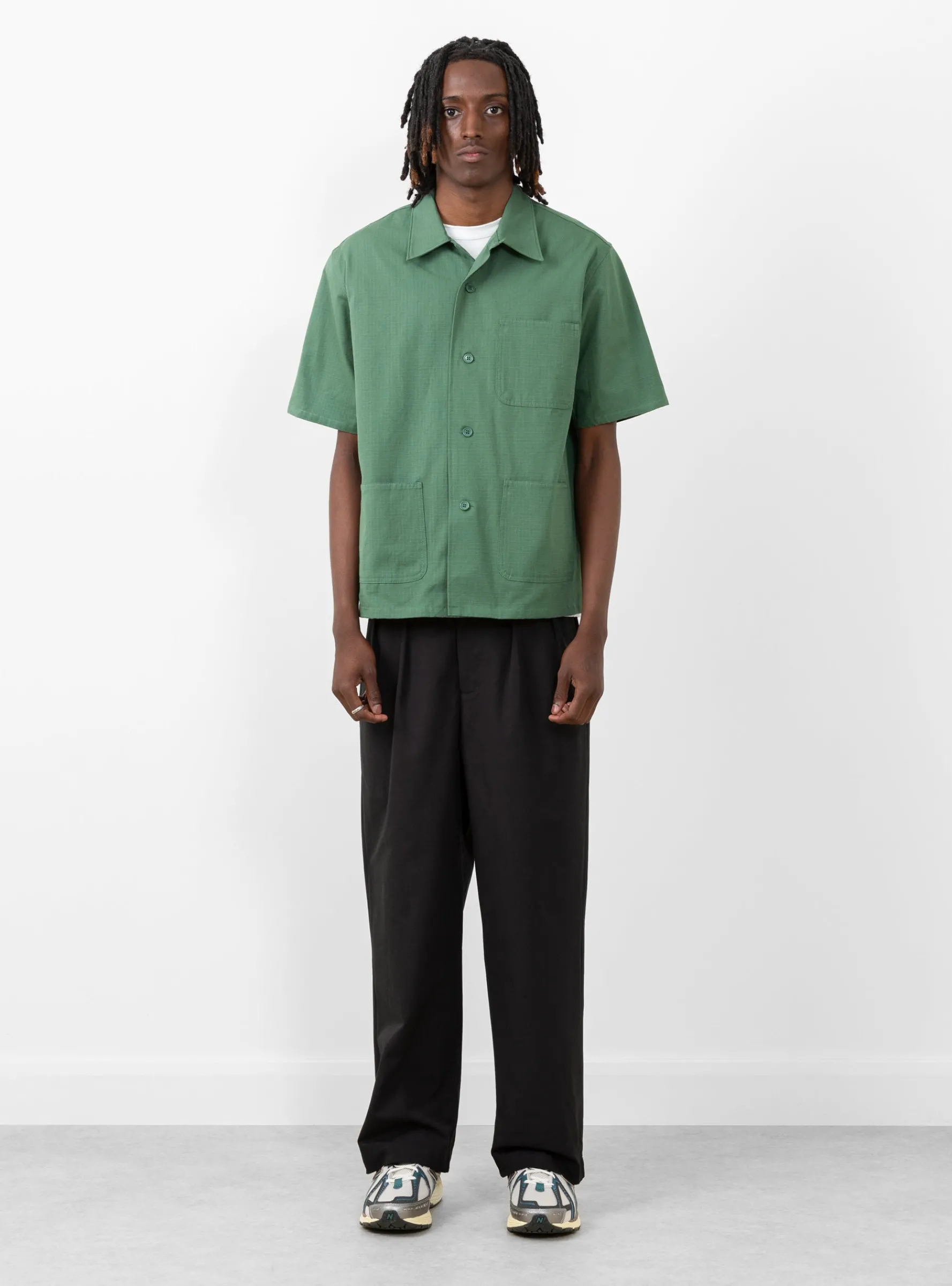 Short Sleeve 3 Pocket Shirt Olive Ripstop<Brother Brother Discount