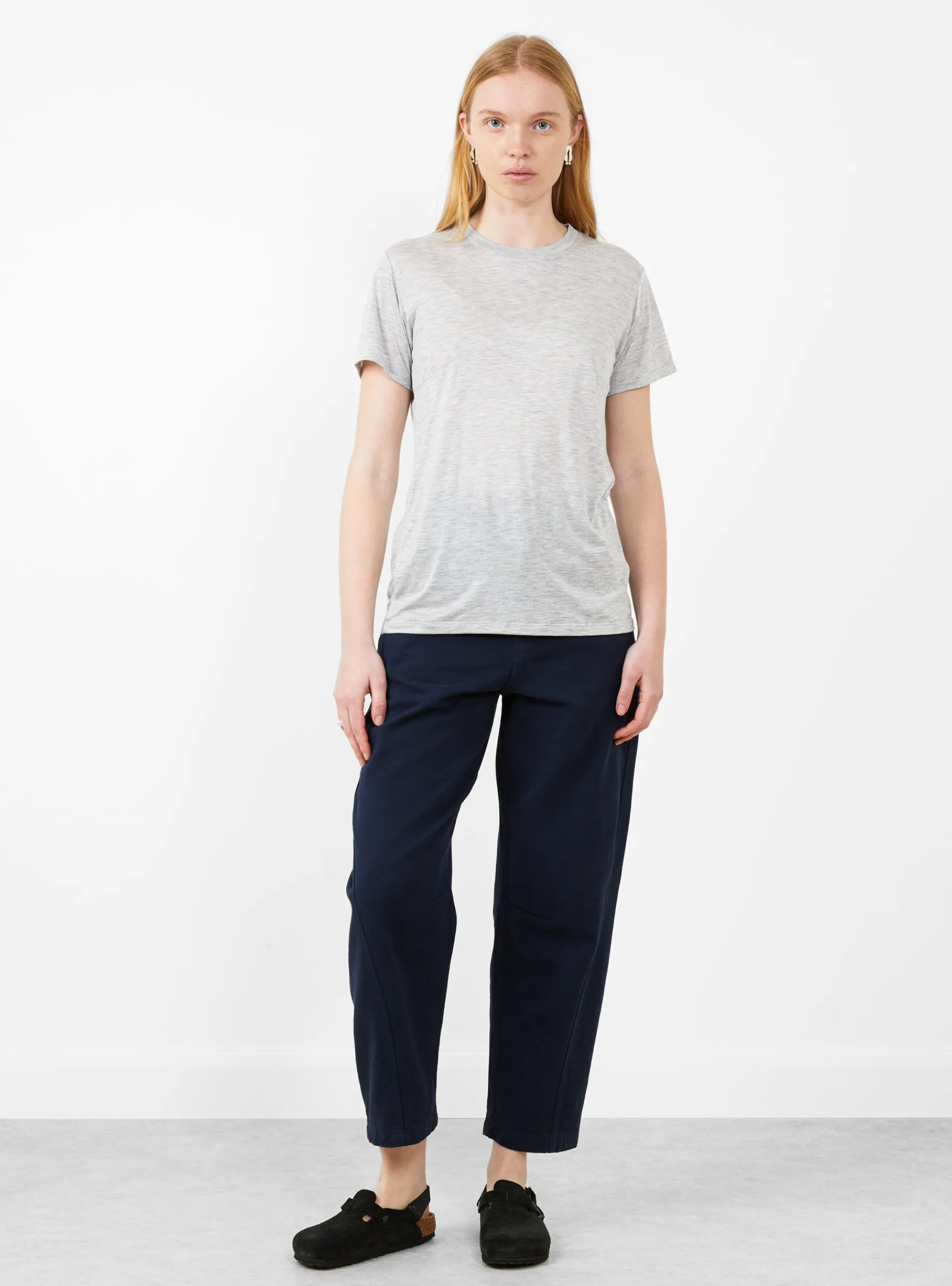 Short Sleeve T-Shirt Grey Melange<Baserange Clearance
