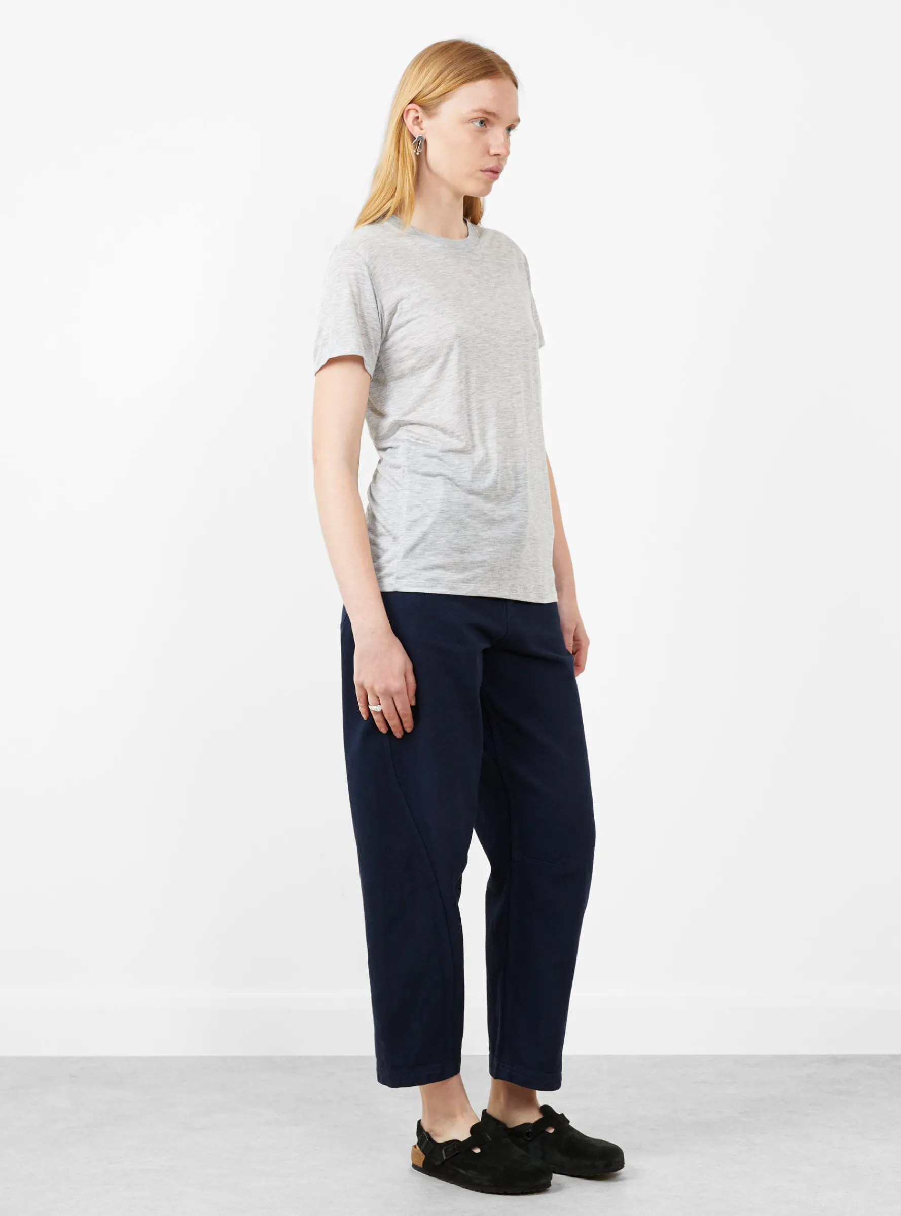 Short Sleeve T-Shirt Grey Melange<Baserange Clearance
