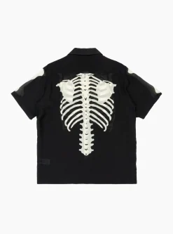 Silk Rayon BONE Aloha Shirt Black<Kapital Best