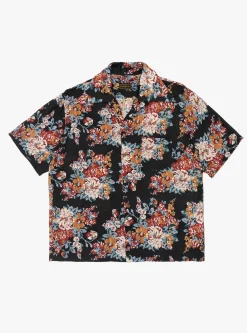 Silk Rayon Champetre Maria Wrangle Aloha Collar Black<Kapital Sale