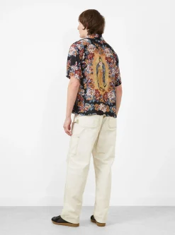 Silk Rayon Champetre Maria Wrangle Aloha Collar Black<Kapital Sale