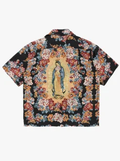 Silk Rayon Champetre Maria Wrangle Aloha Collar Black<Kapital Sale