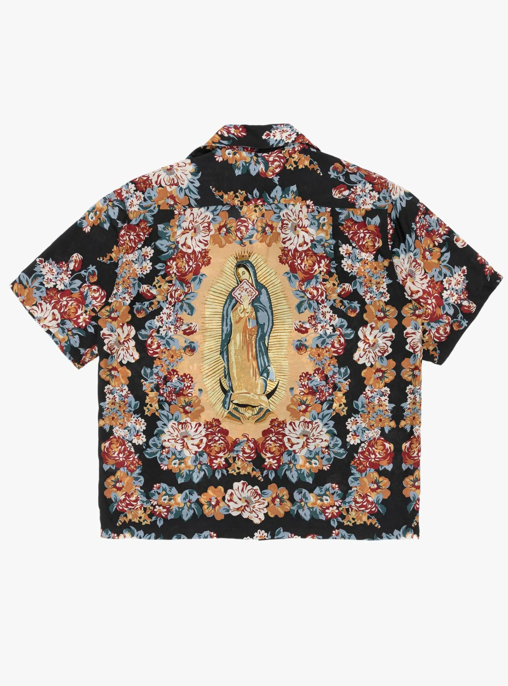 Silk Rayon Champetre Maria Wrangle Aloha Collar Black<Kapital Sale