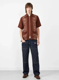 Silk Rayon Havananaja Drizzle Cuba Shirt Light Brown<Kapital New