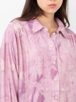Silk Shirt Mineral Batik Dyed Pink<Anntian Online