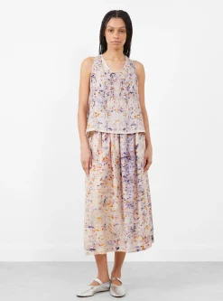 Silk Tank Top Longwood Marigold and Madder<Anntian Discount