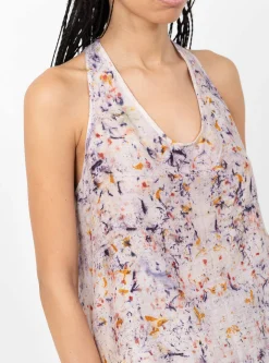 Silk Tank Top Longwood Marigold and Madder<Anntian Discount
