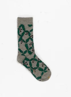Sing Leaf Socks Grey<Minä Perhonen Online