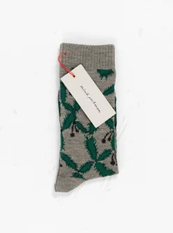 Sing Leaf Socks Grey<Minä Perhonen Online