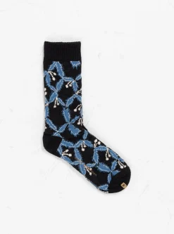 Sing Leaf Socks Navy<Minä Perhonen Sale
