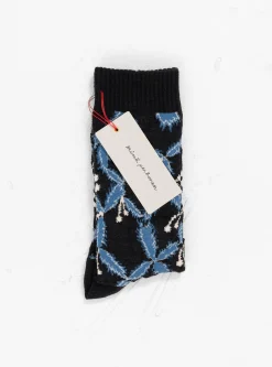 Sing Leaf Socks Navy<Minä Perhonen Sale