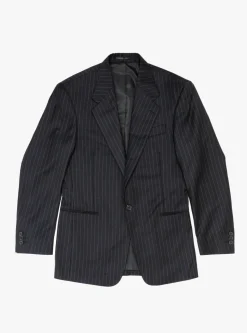 Single Breasted Blazer Navy Pinstripe<Carter Young Fashion