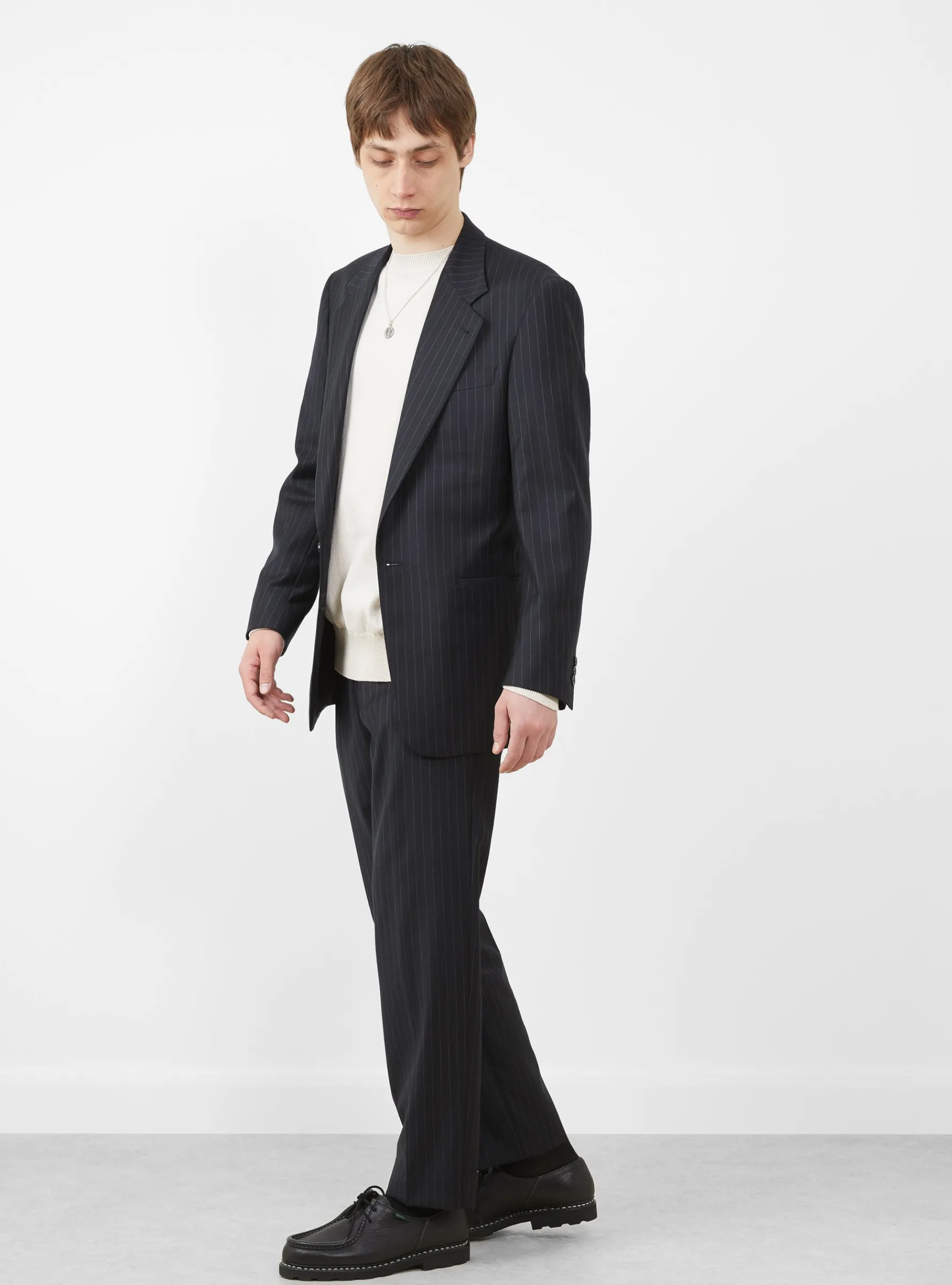 Single Breasted Blazer Navy Pinstripe<Carter Young Fashion