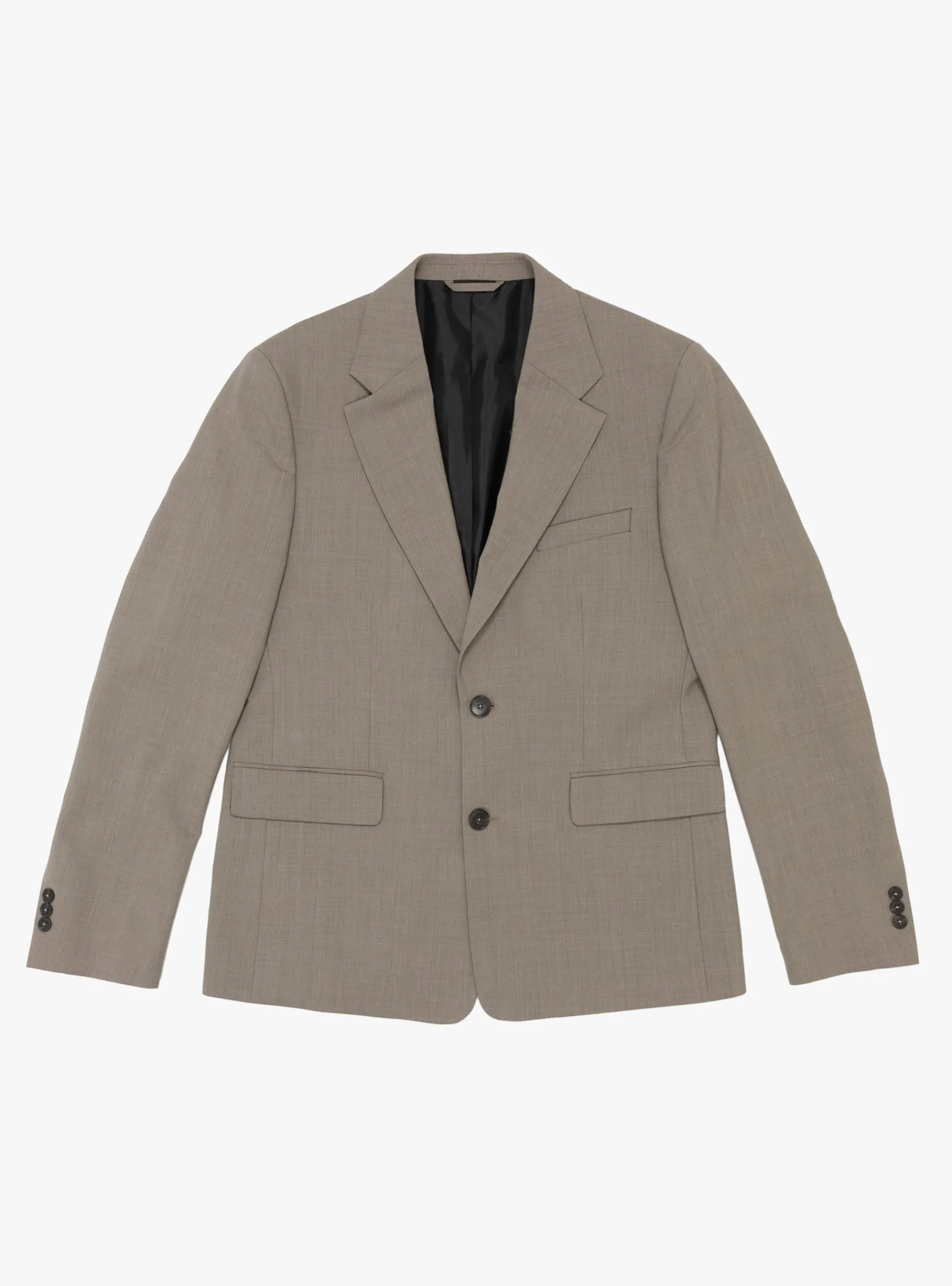 Single Breasted Blazer Taupe Wool<mfpen Outlet