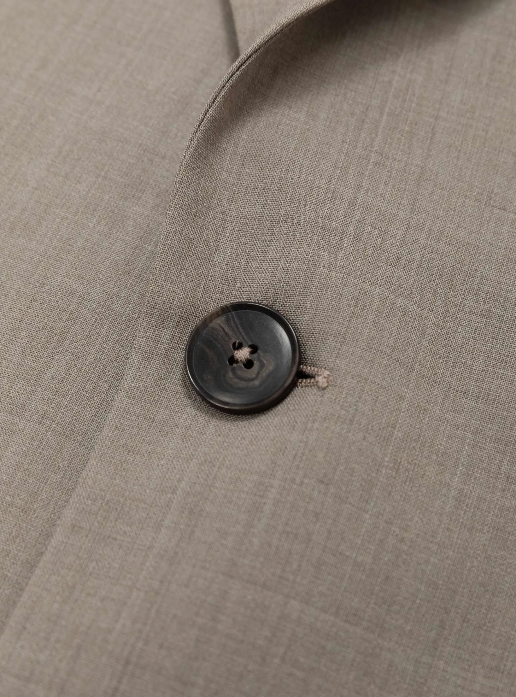 Single Breasted Blazer Taupe Wool<mfpen Outlet