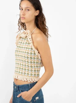 Siraka Top Beige, Blue & Green<AYNI Clearance