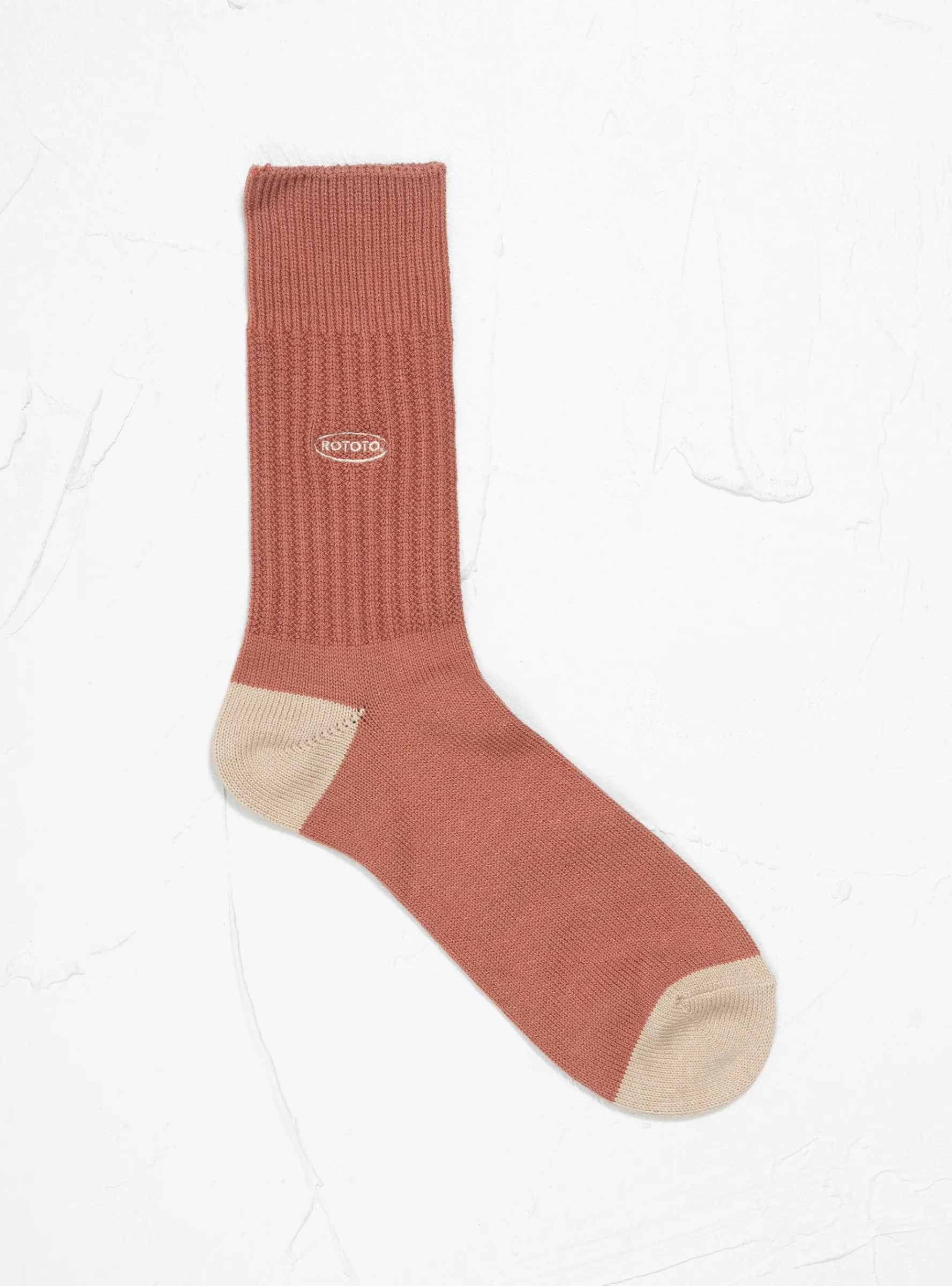 90s Logo Crew Socks Dark Coral<ROTOTO New
