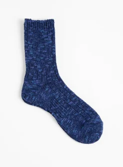 Slub Low Guage Rib Socks Indigo<Mauna Kea Hot