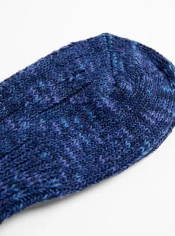 Slub Low Guage Rib Socks Indigo<Mauna Kea Hot