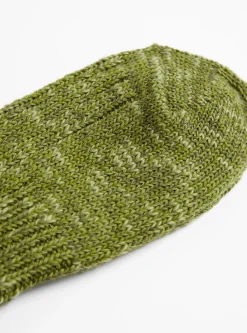 Slub Low Guage Rib Socks Khaki<Mauna Kea Online