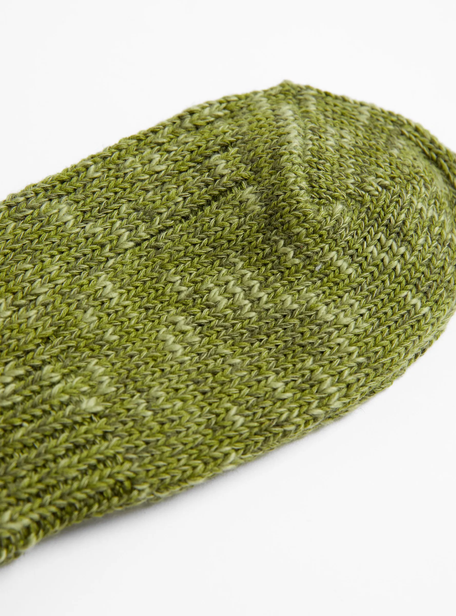 Slub Low Guage Rib Socks Khaki<Mauna Kea Online