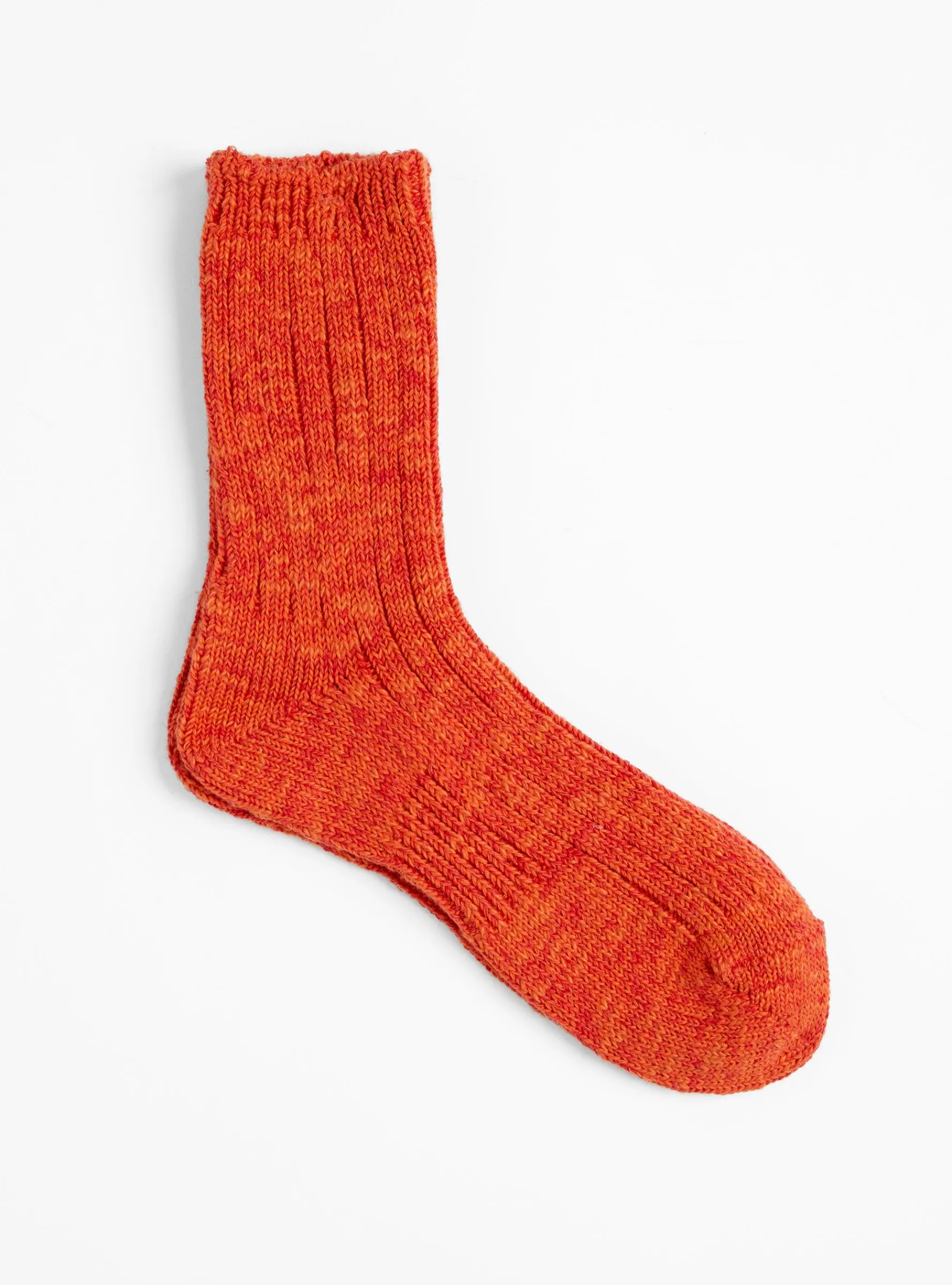 Slub Low Guage Rib Socks Orange<Mauna Kea Discount