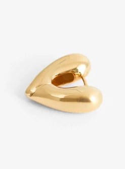 Small Heart Gold-Plated Hoop Earrings<Annika Inez Outlet