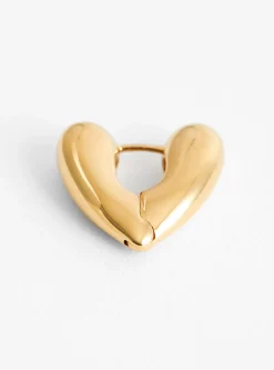 Small Heart Gold-Plated Hoop Earrings<Annika Inez Outlet