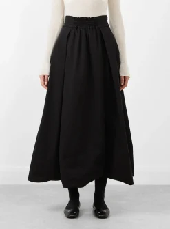 Smocked Tie Front Skirt Black<Modern Weaving Outlet
