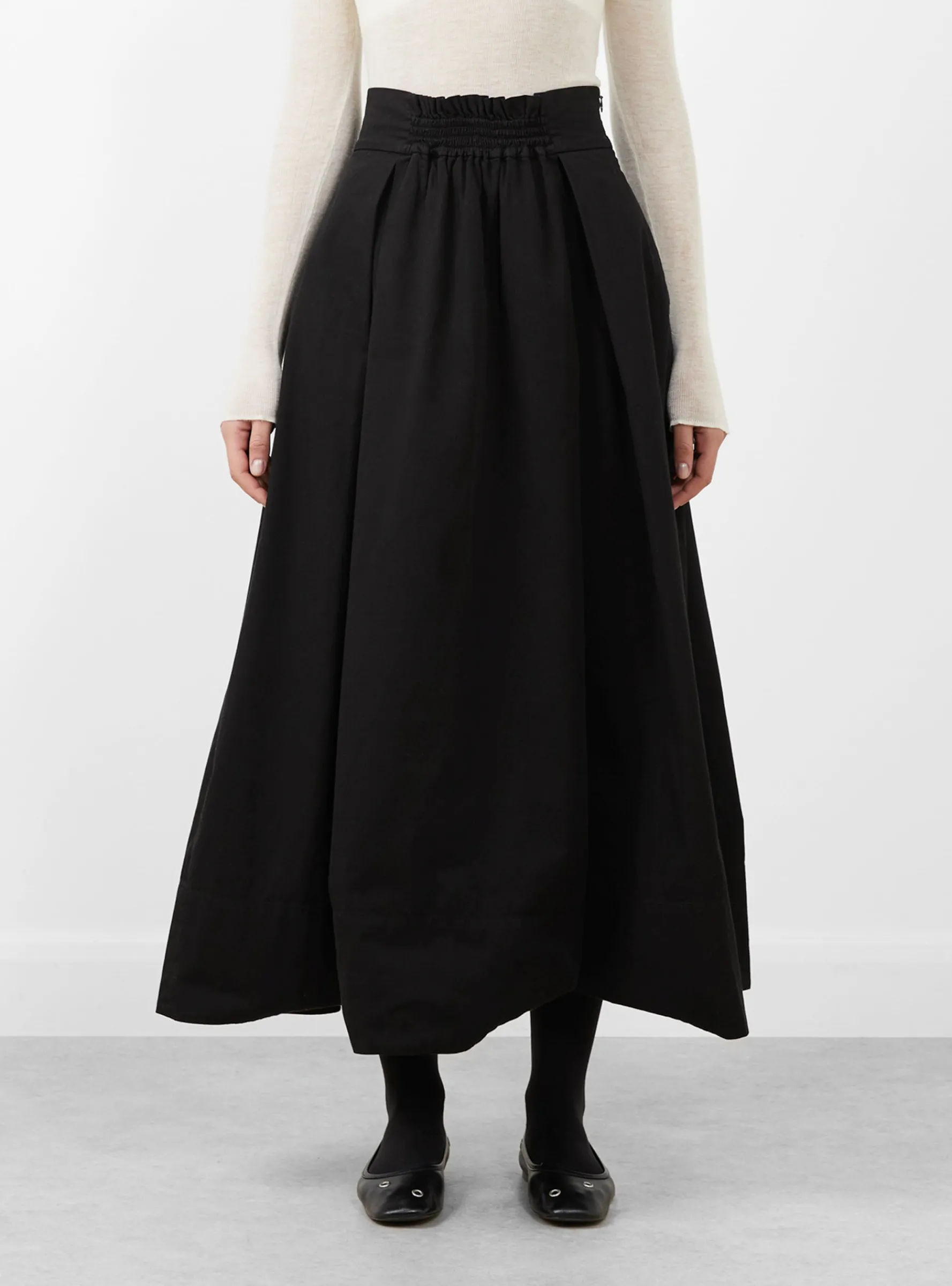 Smocked Tie Front Skirt Black<Modern Weaving Outlet