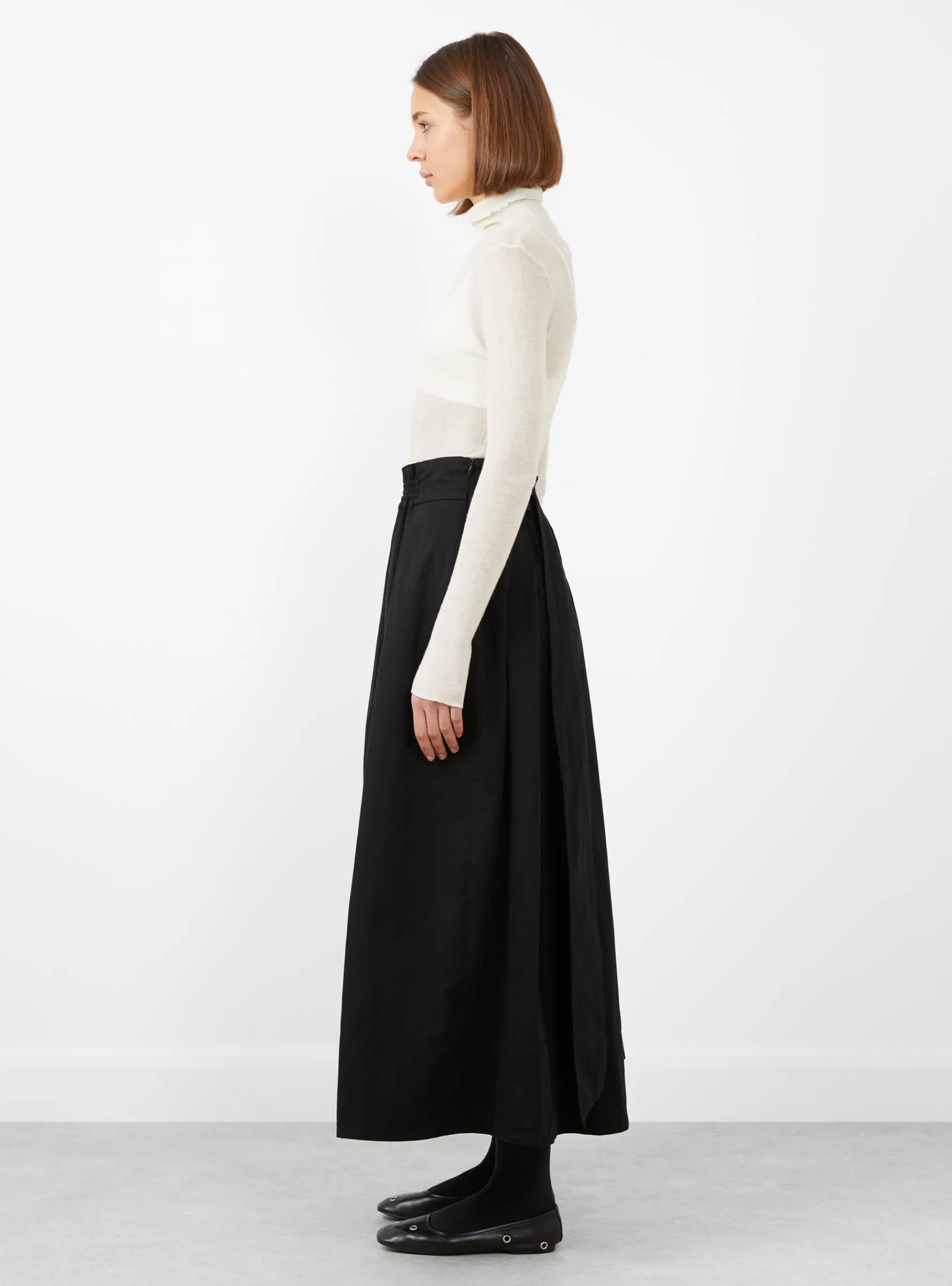 Smocked Tie Front Skirt Black<Modern Weaving Outlet